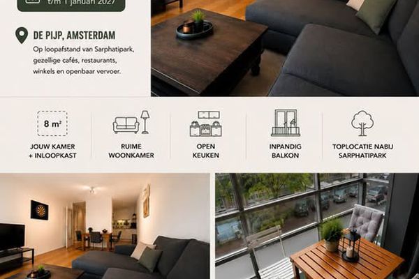 Kamer De Pijp in Amsterdam