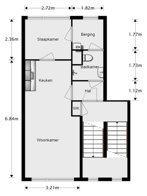Appartement - Walcheren/Utrecht (€825.00/36.00m2)