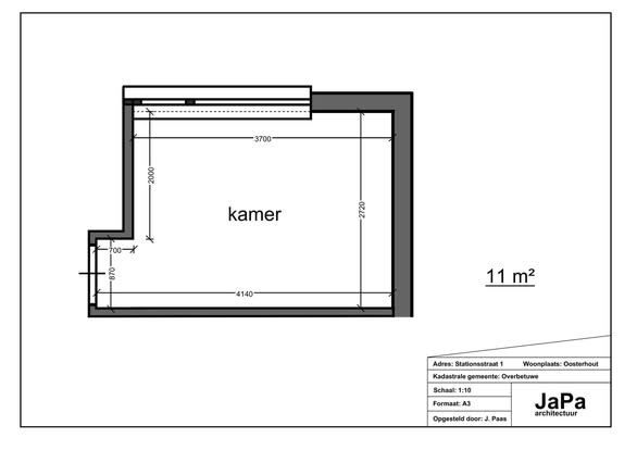 Kamer - Oosterhout/Nijmegen (€340.00/11.00m2)