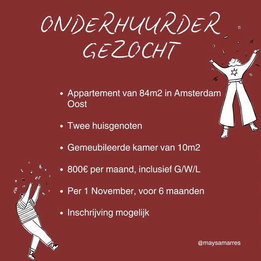 Kamer - Onbekend/Amsterdam (€800.00/10.00m2)