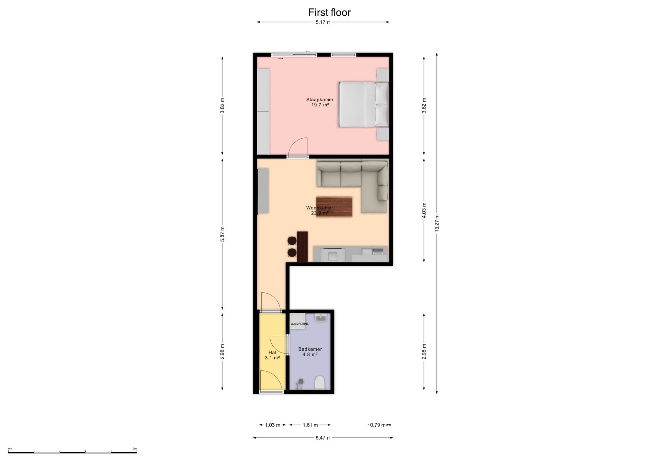 Appartement - Varenstraat/Soest (€1500.00/60.00m2)