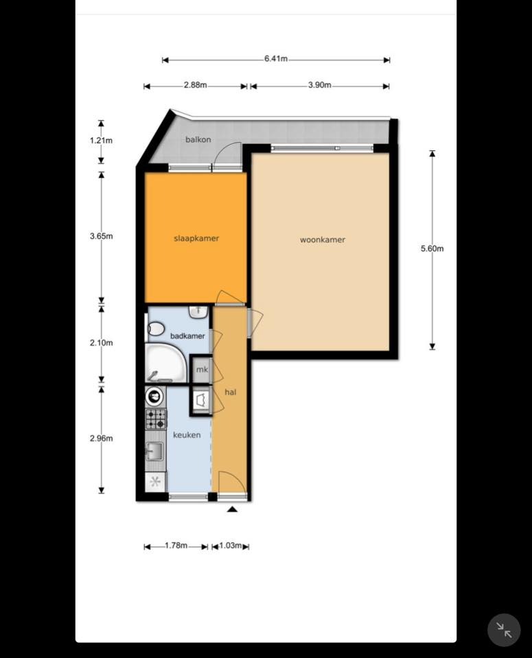Appartement - Albardaweg/Wageningen (€1300.00/51.00m2)