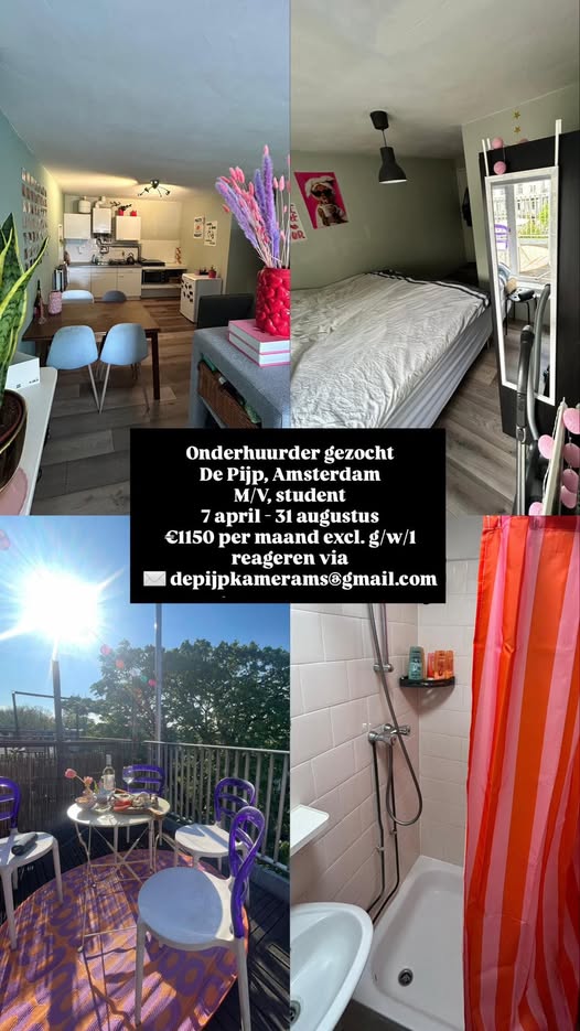 Appartement - De Pijp/Amsterdam (€1150.00/32.00m2)