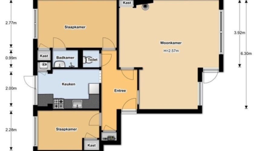 Appartement - Hilvertsweg/Hilversum (€1185.00/72.00m2)