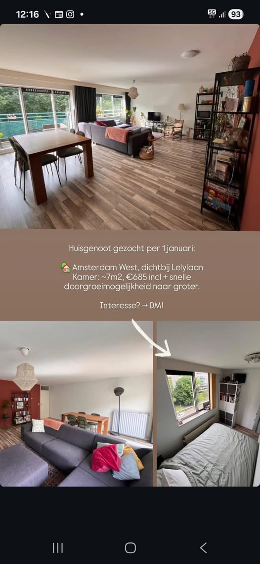 Kamer - Onbekend/Amsterdam (€685.00/6.60m2)