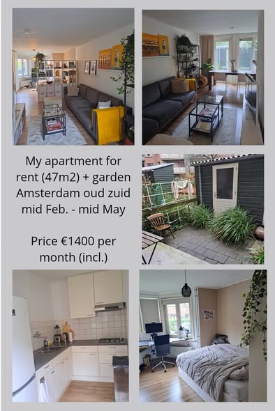 Appartement - Quiet Street/Amsterdam (€1400.00/47.00m2)