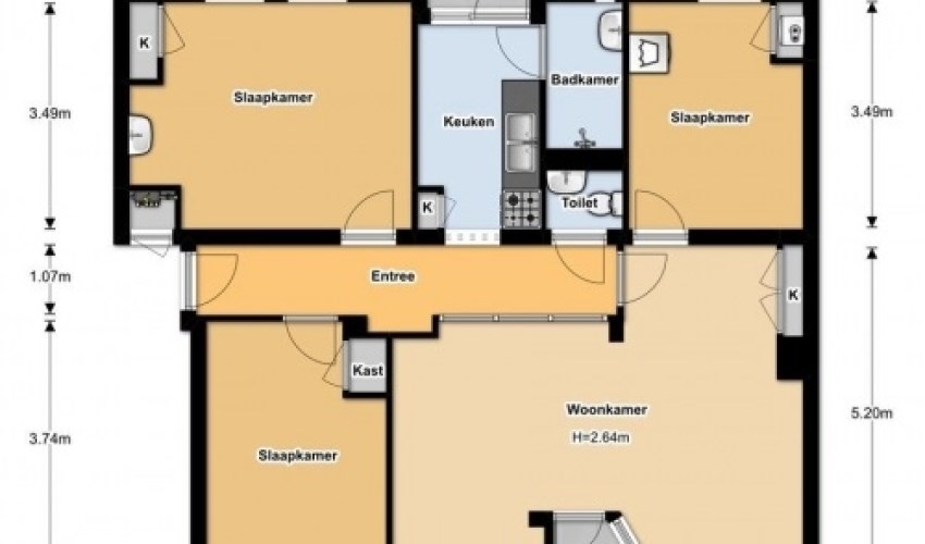 Appartement - Oude Loosdrechtseweg/Hilversum (€1025.00/80.00m2)