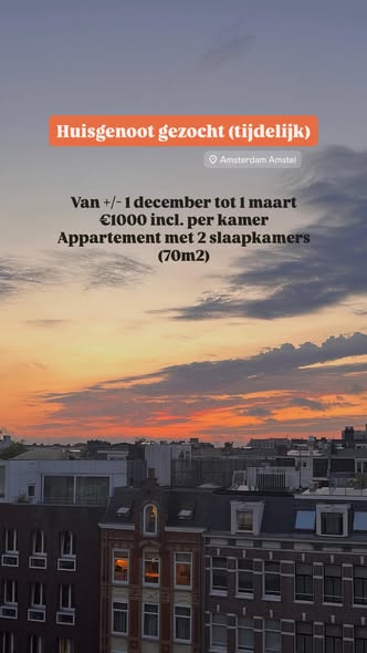 Appartement - naast de Amstel/Amsterdam (€2000.00/70.00m2)