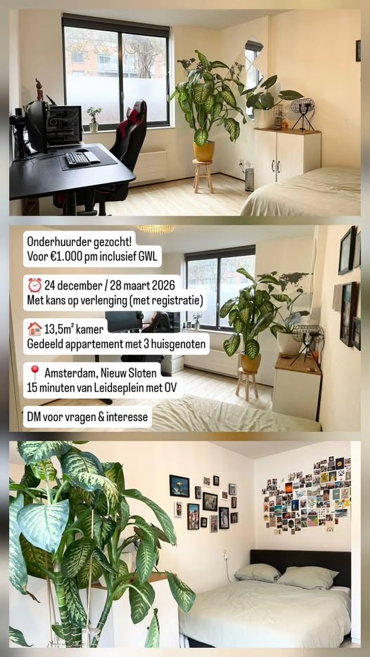 Kamer - n.v.t./Amsterdam (€1000.00/13.50m2)