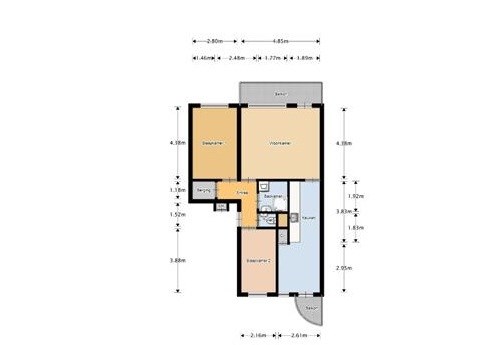 Appartement - Smitstraat/Amsterdam (€1330.00/75.00m2)